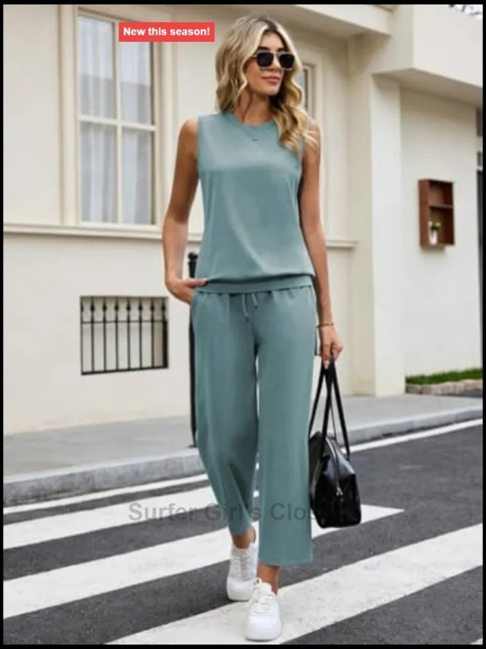 Two Piece Set Wide Leg Crop Pants Lounge Sets Summer Outfits